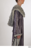  Photos Woman in Historical Dress 27 16th century Grey dress with fur coat Historical Clothing upper body 0008.jpg
